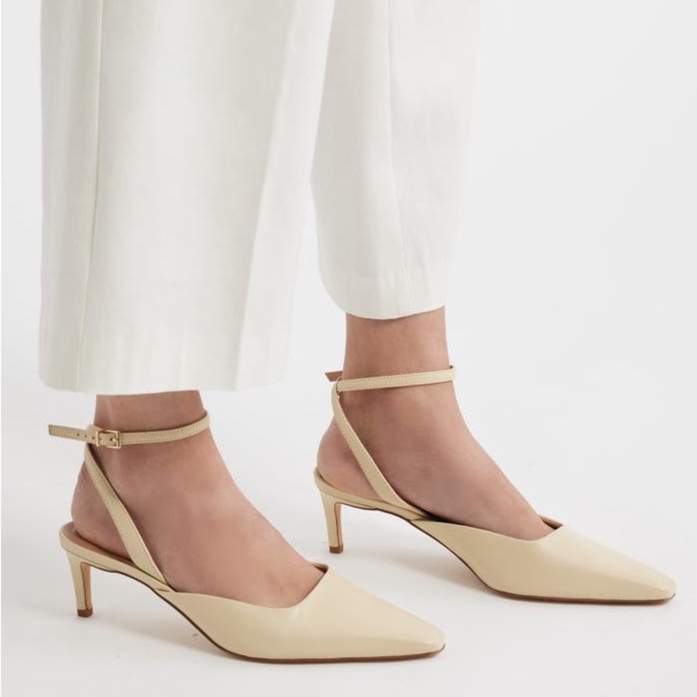 Nordstrom Greenwich Ankle Strap Pointed Toe Slingback Pump